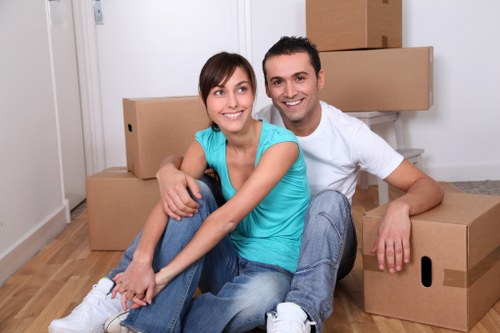 Moving van loading furniture for a local Hounslow removal