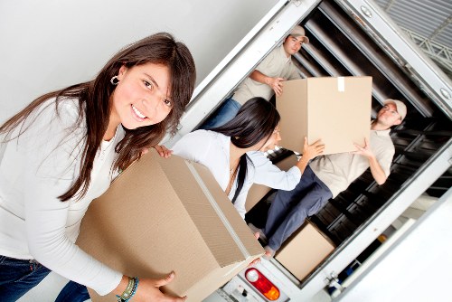 Protective packing materials and sturdy cartons used for a local move